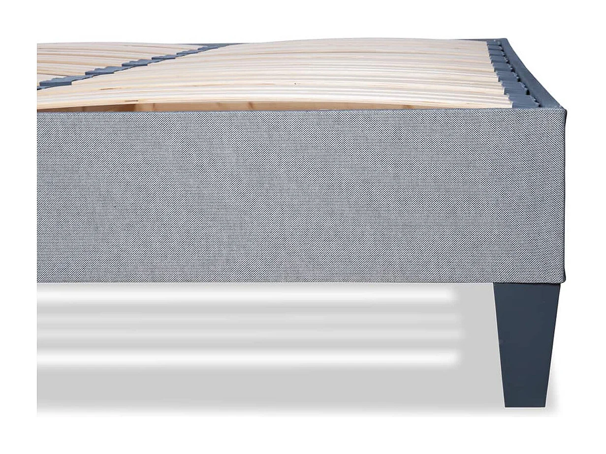 OLYMPE LITERIE | Sommier à lattes en bois ERGOSTAR 90x190 cm | Coloris Gris clair | Livré en kit