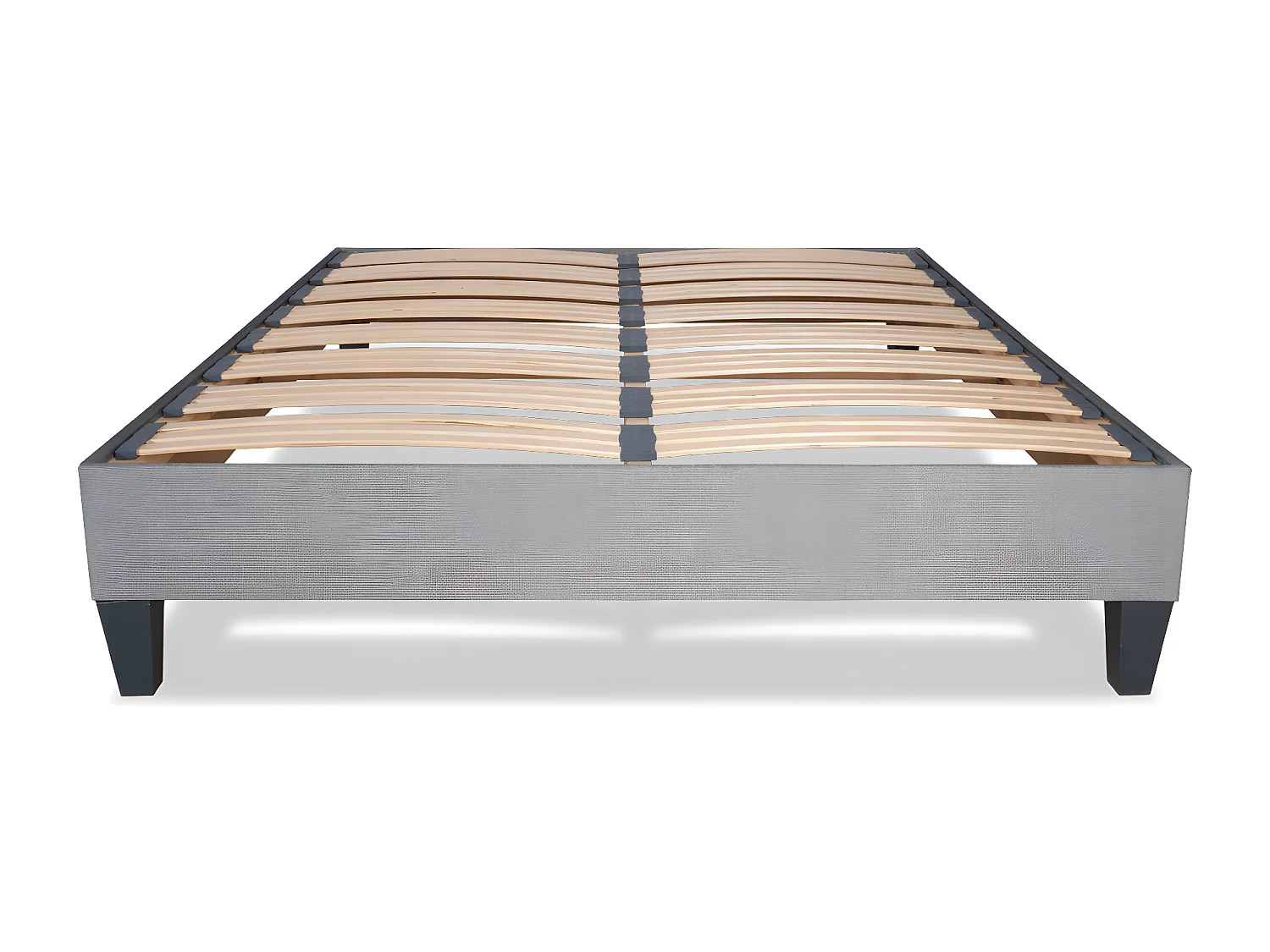 OLYMPE LITERIE | Sommier à lattes en bois ERGOSTAR 160x200 cm | Coloris Gris clair | Livré en kit