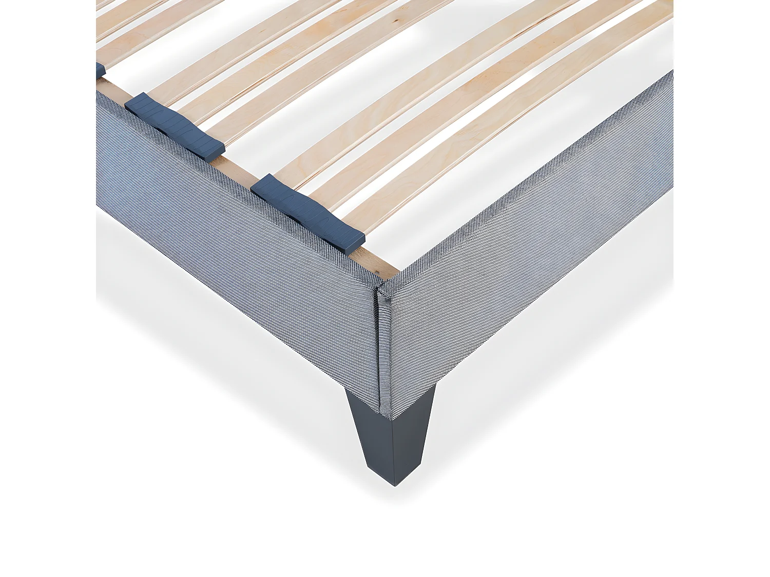 OLYMPE LITERIE | Sommier à lattes en bois ERGOSTAR 160x200 cm | Coloris Gris clair | Livré en kit