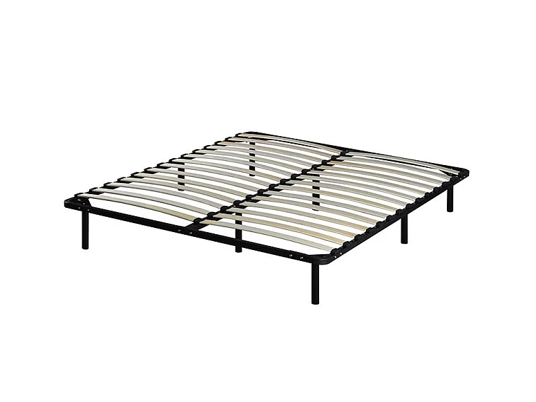 Zwarte lattenbodem op poten 140x200 cm Somkit