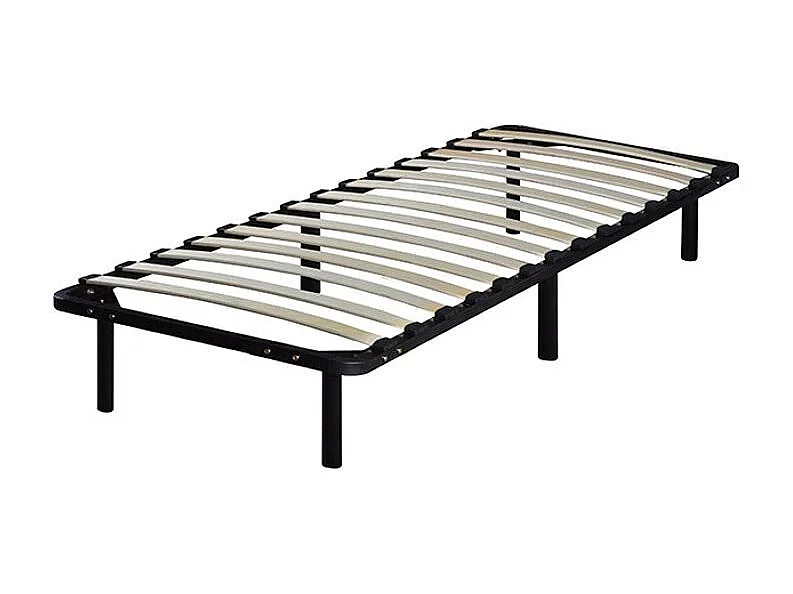 Sommier à lattes noir sur pieds 90x200 Somkit