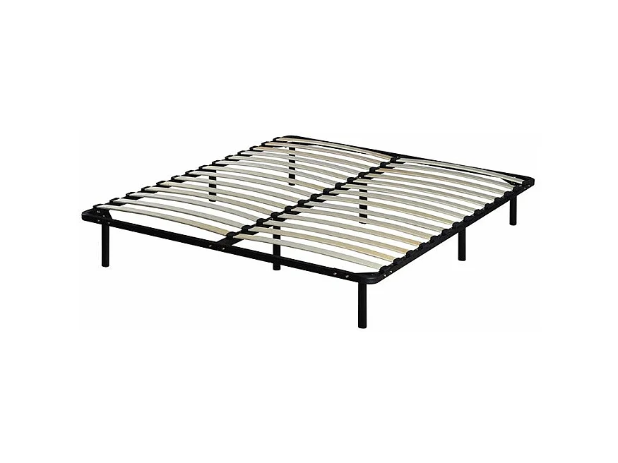 Sommier à lattes noir sur pieds 180x200 Somkit