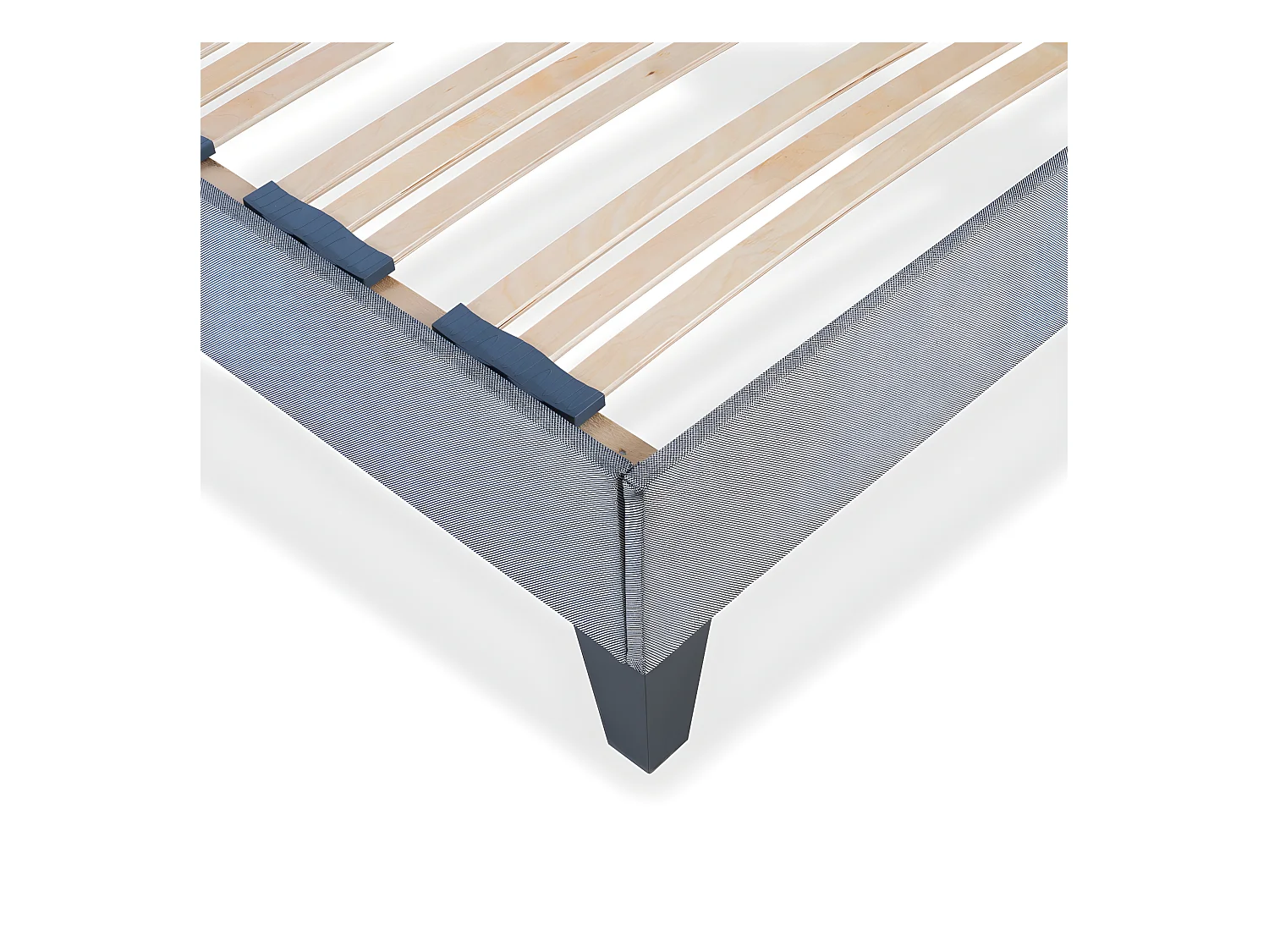 OLYMPE LITERIE | Sommier à lattes en bois ERGOSTAR 140x190 cm | Coloris Gris clair | Livré en kit