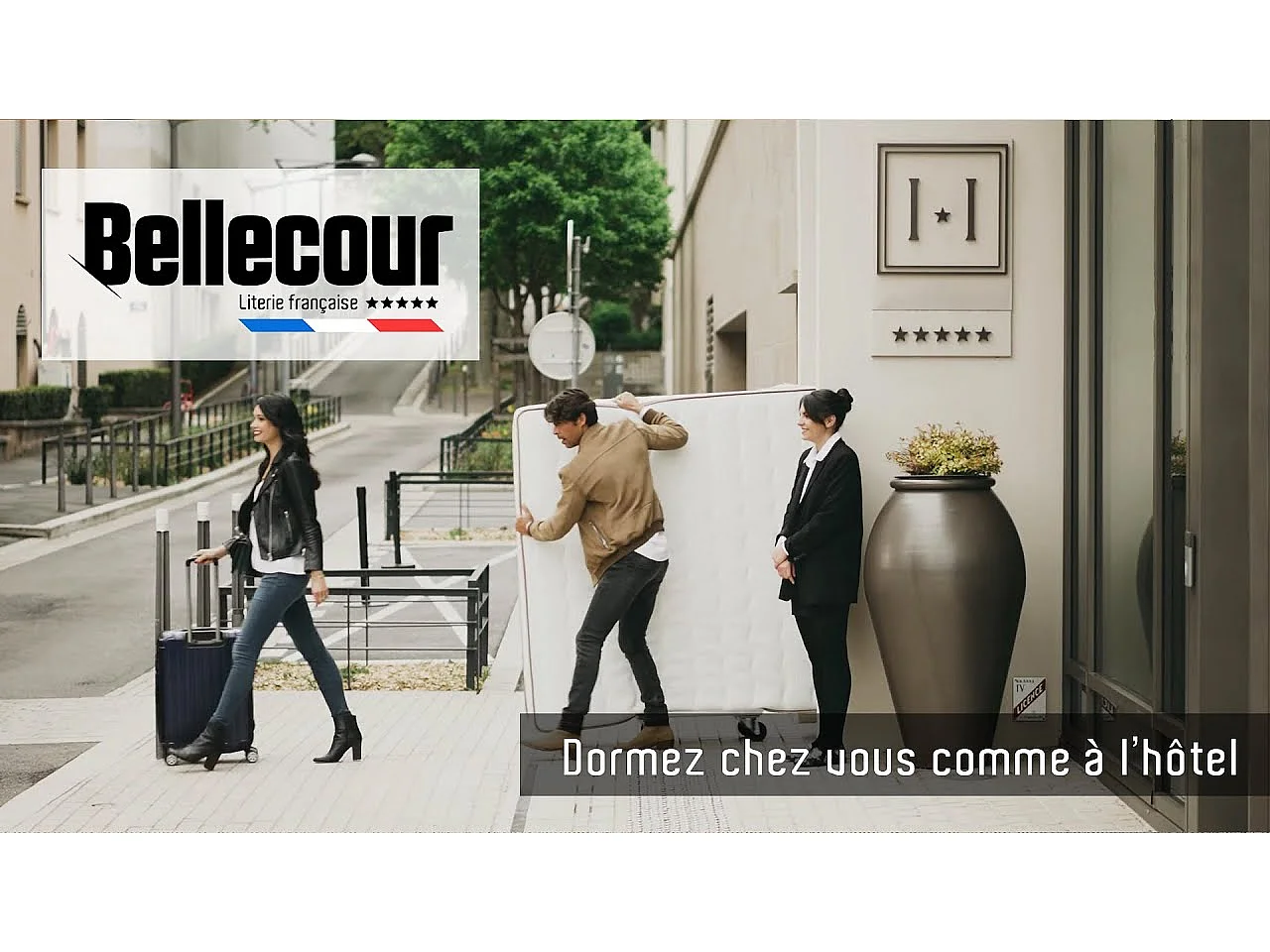 BELLECOUR LITERIE | Sommier tapissier CONSTANTINE 140x200 cm | Epaisseur 18 cm | Gris anthracite (pieds non inclus)