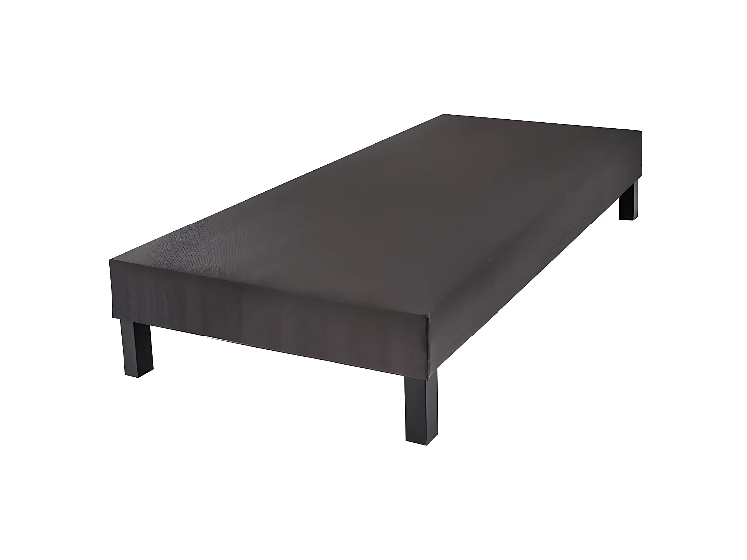 BELLECOUR LITERIE | Sommier tapissier CONSTANTINE 80x200 cm | Epaisseur 18 cm | Gris anthracite (pieds non inclus)