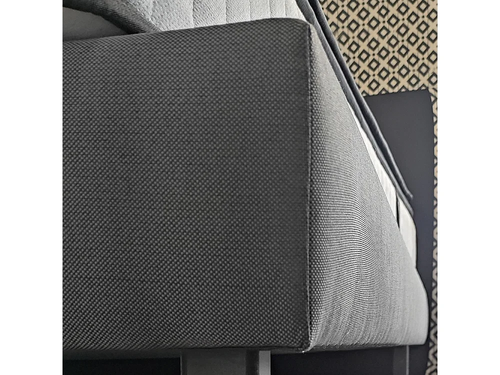 BELLECOUR LITERIE | Sommier tapissier CONSTANTINE 80x200 cm | Epaisseur 18 cm | Gris anthracite (pieds non inclus)