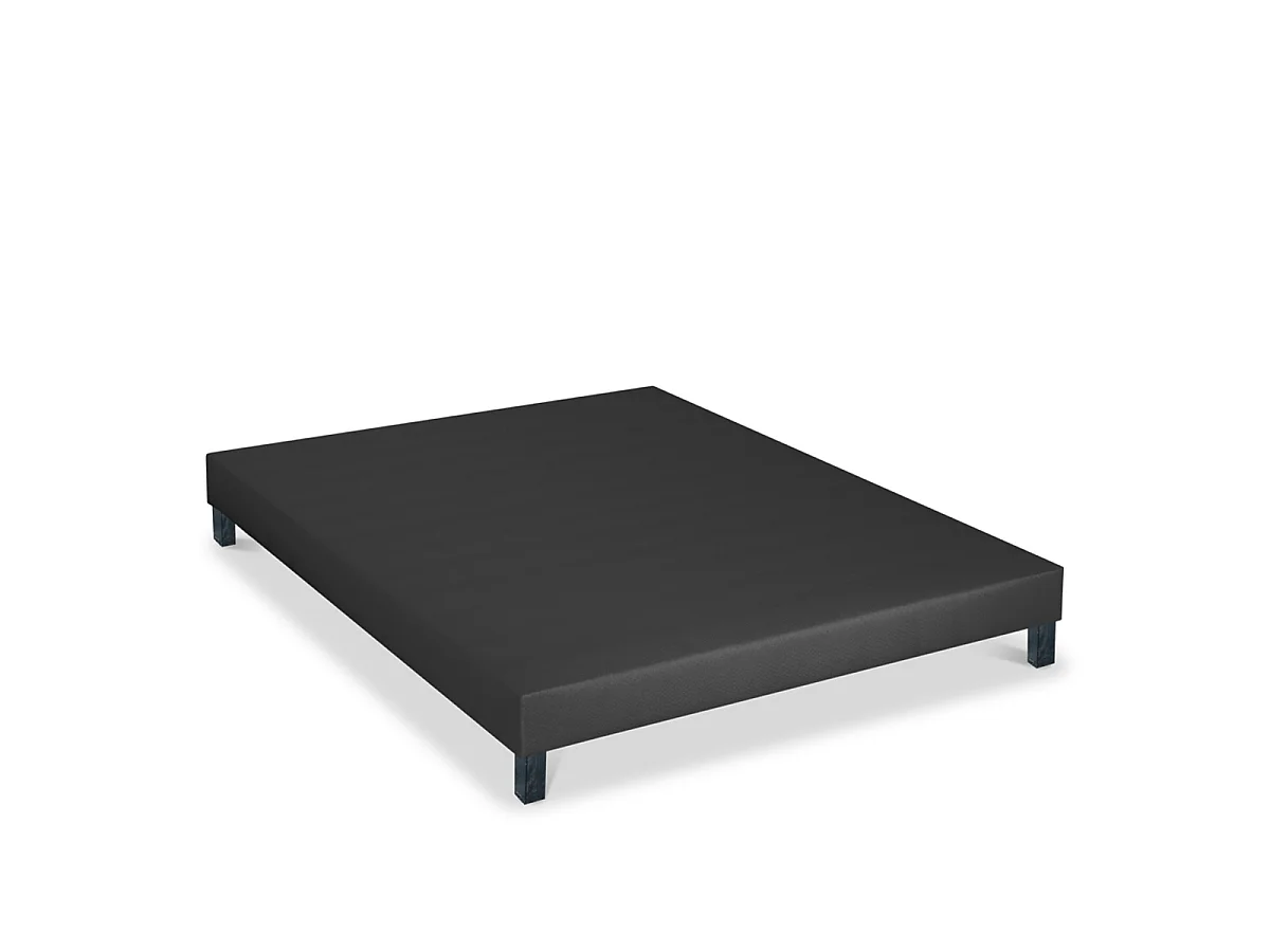 Sommier tapissier Tissu Constantine 140x190 cm - Gris