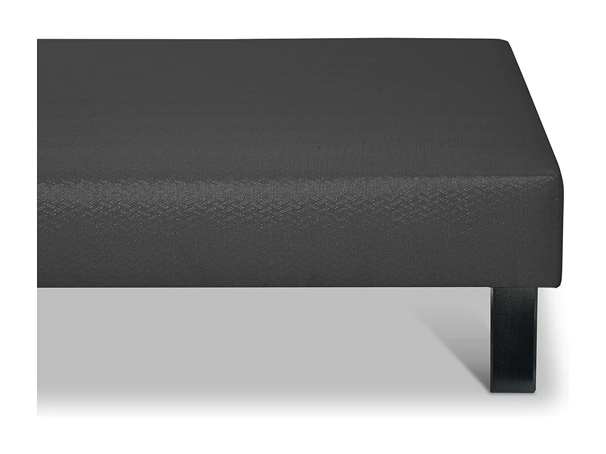 BELLECOUR LITERIE | Sommier tapissier CONSTANTINE 90x190 cm | Epaisseur 18 cm | Gris anthracite (pieds non inclus)