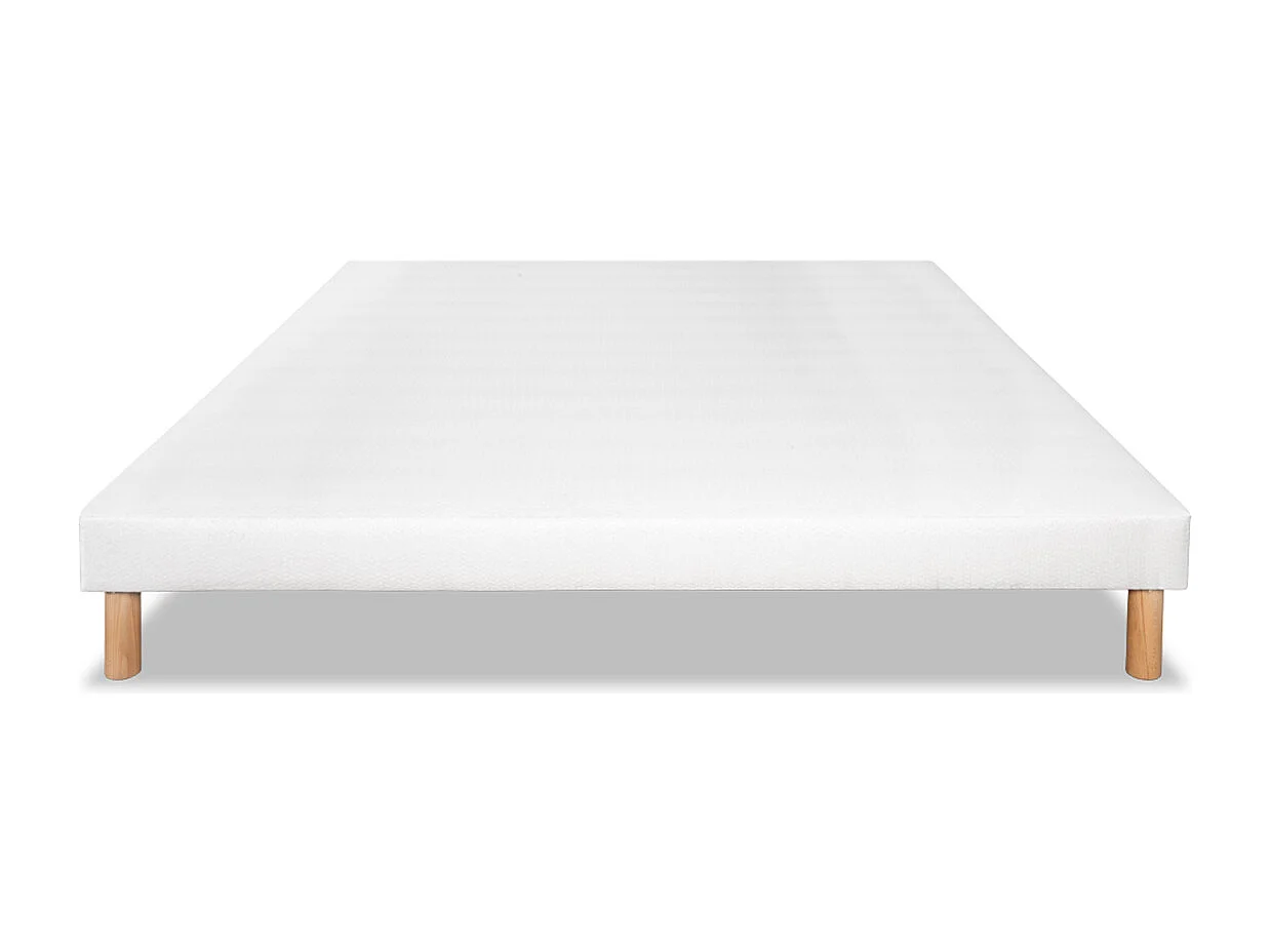 BELLECOUR LITERIE | Sommier tapissier CAPUCINE 80x200 cm | Epaisseur 13 cm | Blanc (pieds non inclus)