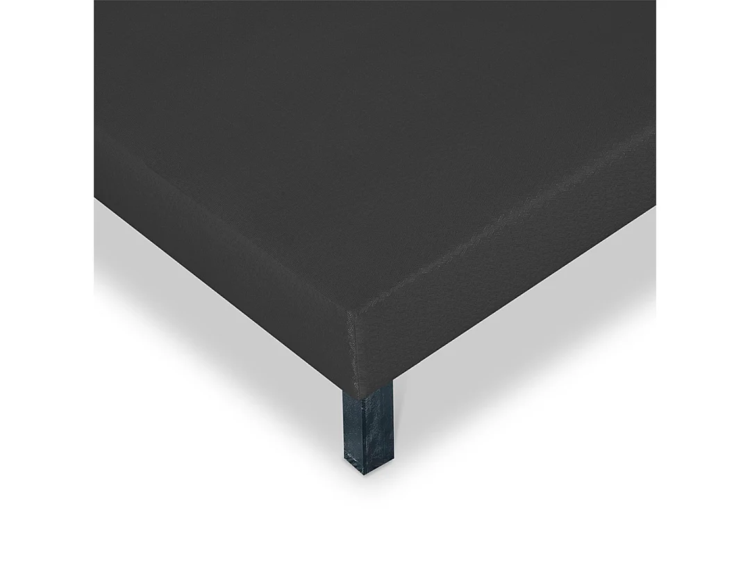 BELLECOUR LITERIE | Sommier tapissier CAPUCINE 90x200 cm | Epaisseur 13 cm | Gris anthracite (pieds non inclus)