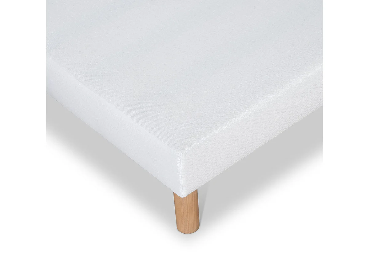 BELLECOUR LITERIE | Sommier tapissier CONSTANTINE 80x200 cm | Epaisseur 18 cm | Blanc (pieds non inclus)
