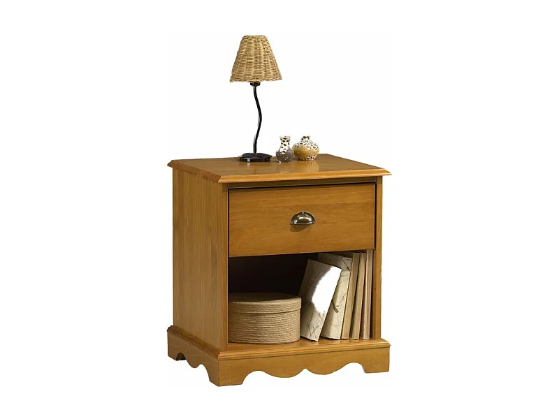Chevet Pin Miel de Style Anglais 1 Tiroir