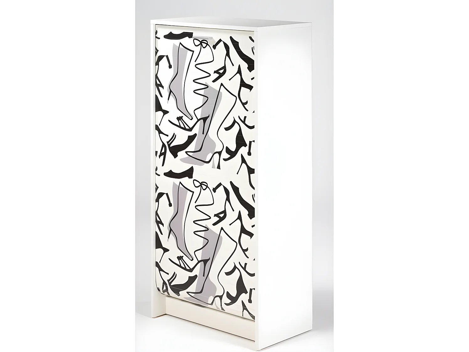 Meuble à Chaussures Blanc 7 Tablettes 21 paires - Coloris: Bottes 201