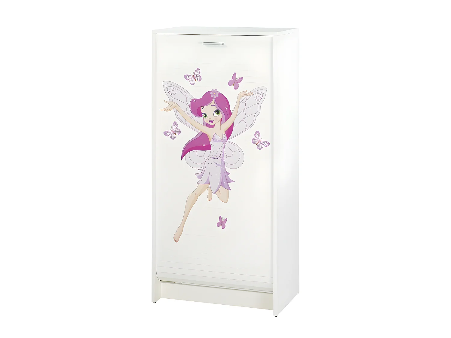 Meuble de Rangement Fée à Rideau 8 niches L 58.4 H 121.6 P 36.1 cm - Coloris: Blanc