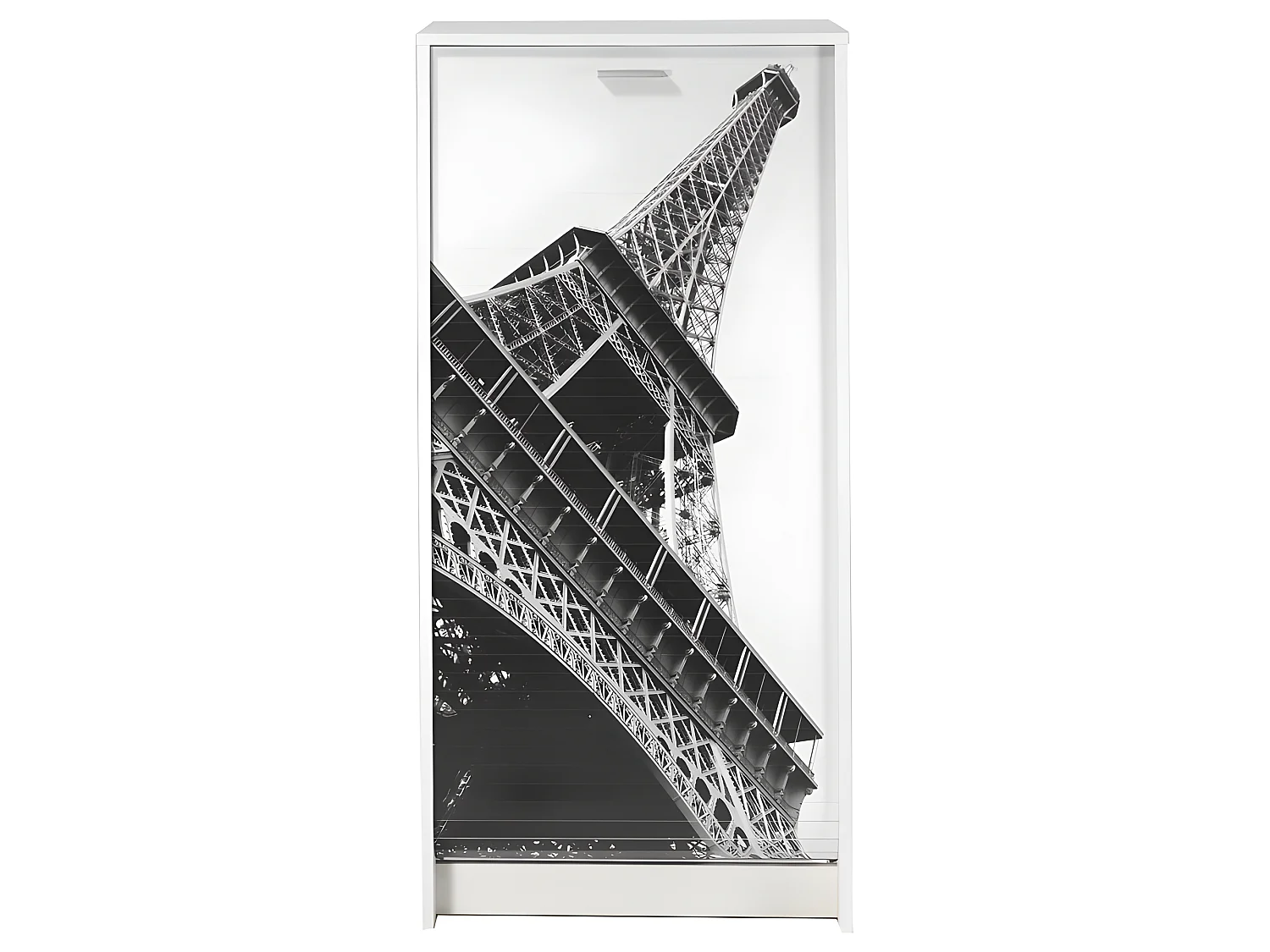 Meuble à Chaussures Blanc 7 Tablettes 21 paires - Coloris: Tour Eiffel 750 751