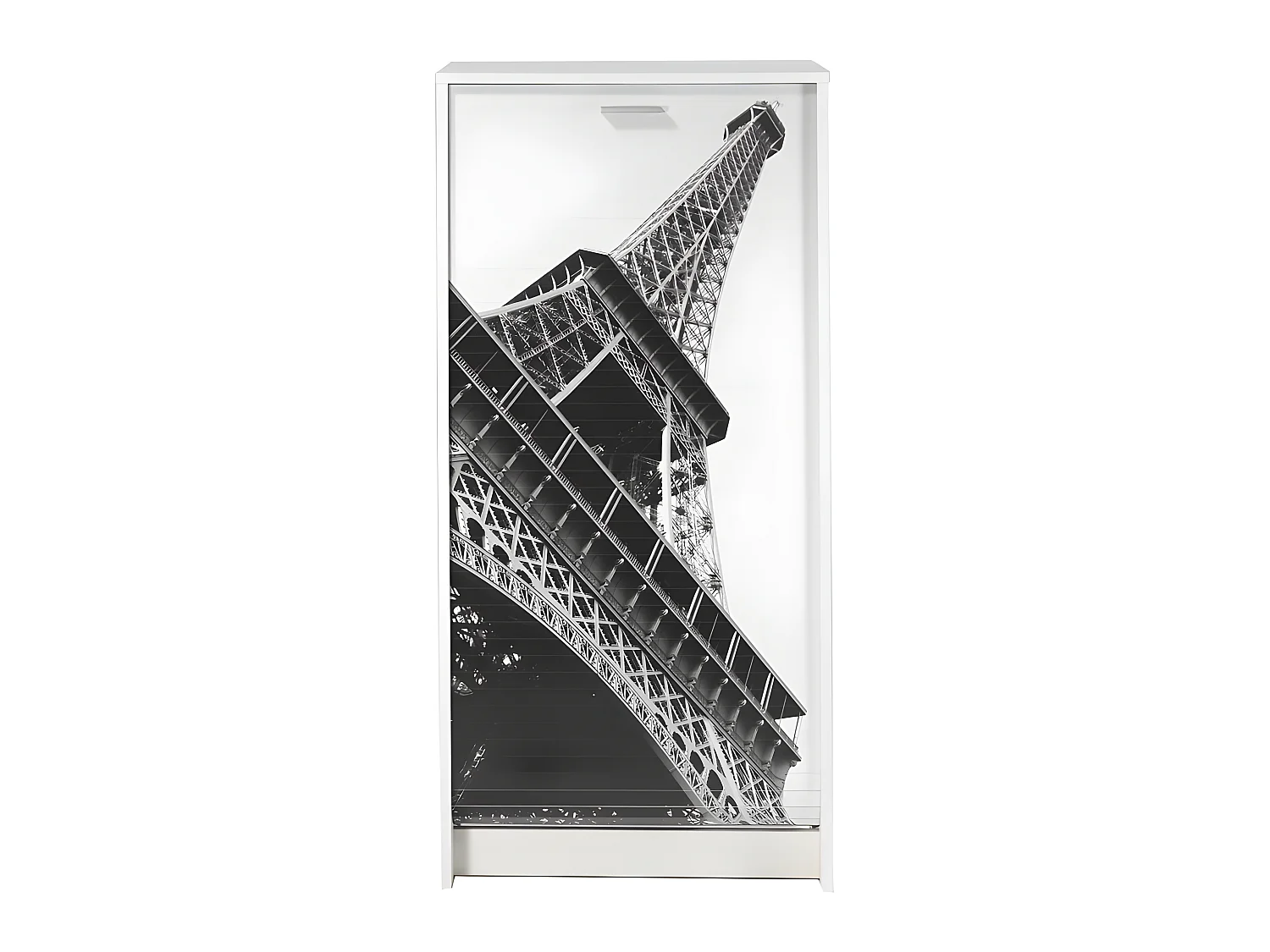 Meuble à Chaussures Blanc 7 Tablettes 21 paires - Coloris: Tour Eiffel 750 751