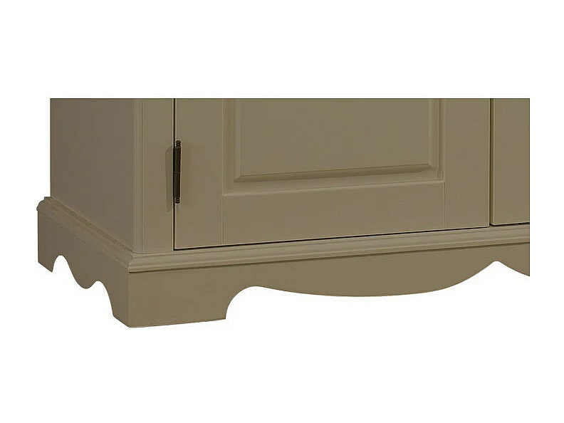Buffet Taupe Style Anglais 3 Portes 3 Tiroirs 4 Niches L 146.6 H 89.6 P 42.5 cm