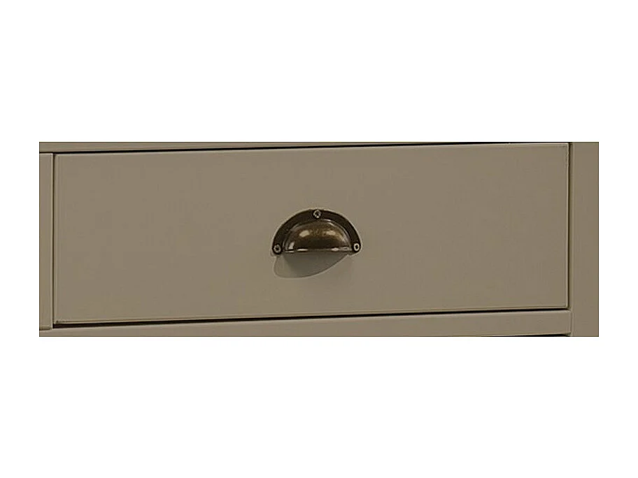 Buffet Taupe Style Anglais 3 Portes 3 Tiroirs 4 Niches L 146.6 H 89.6 P 42.5 cm