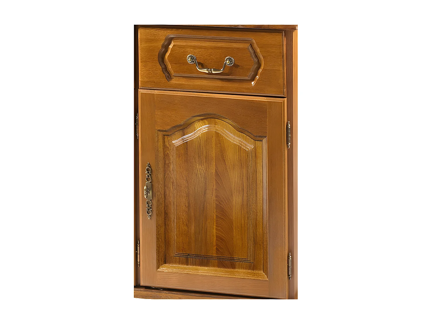 Meuble Enfilade Chêne 4 Portes 4 Tiroirs 6 Niches L 158.8 H 77 P 41 cm