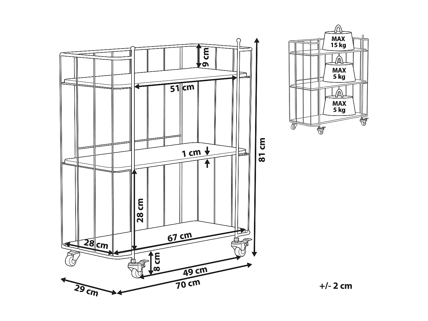 Carrello portavivande GABBS