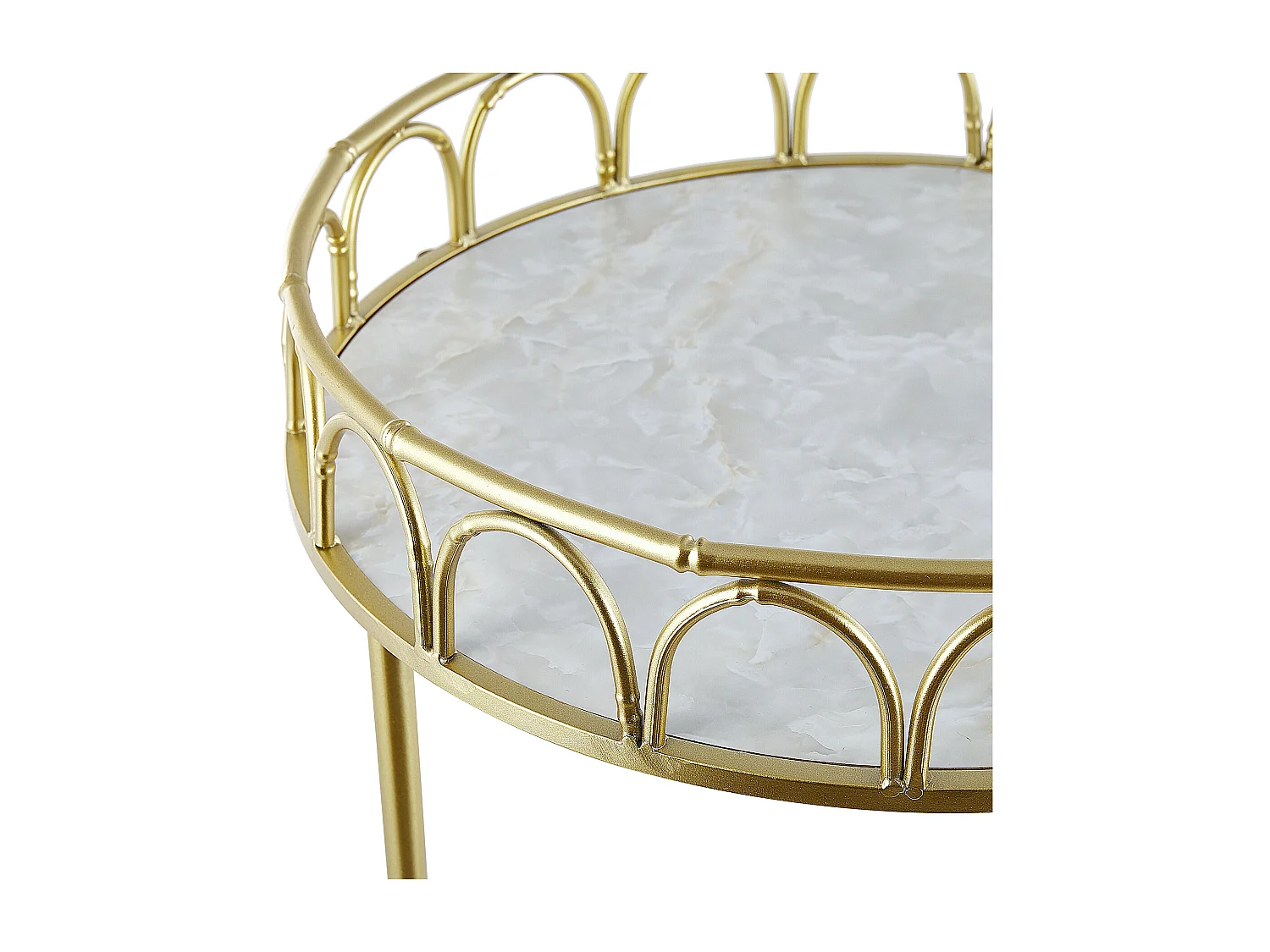 Chariot de cuisine SHAFTER Métal Marbre blanc