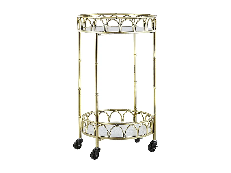 Chariot de cuisine SHAFTER Métal Marbre blanc