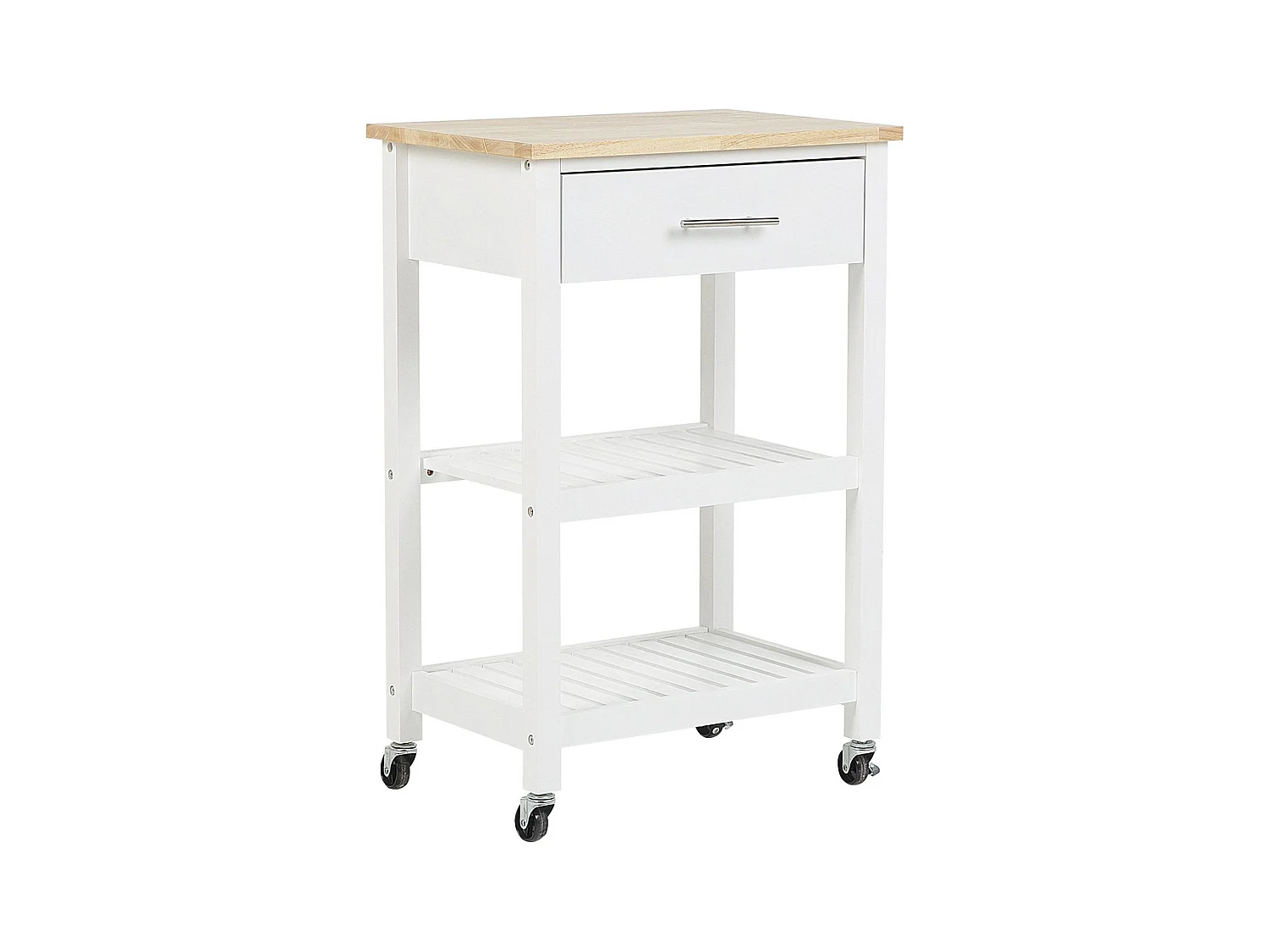Praktischer Servierwagen Ladhaus Stil weiß Hiuma