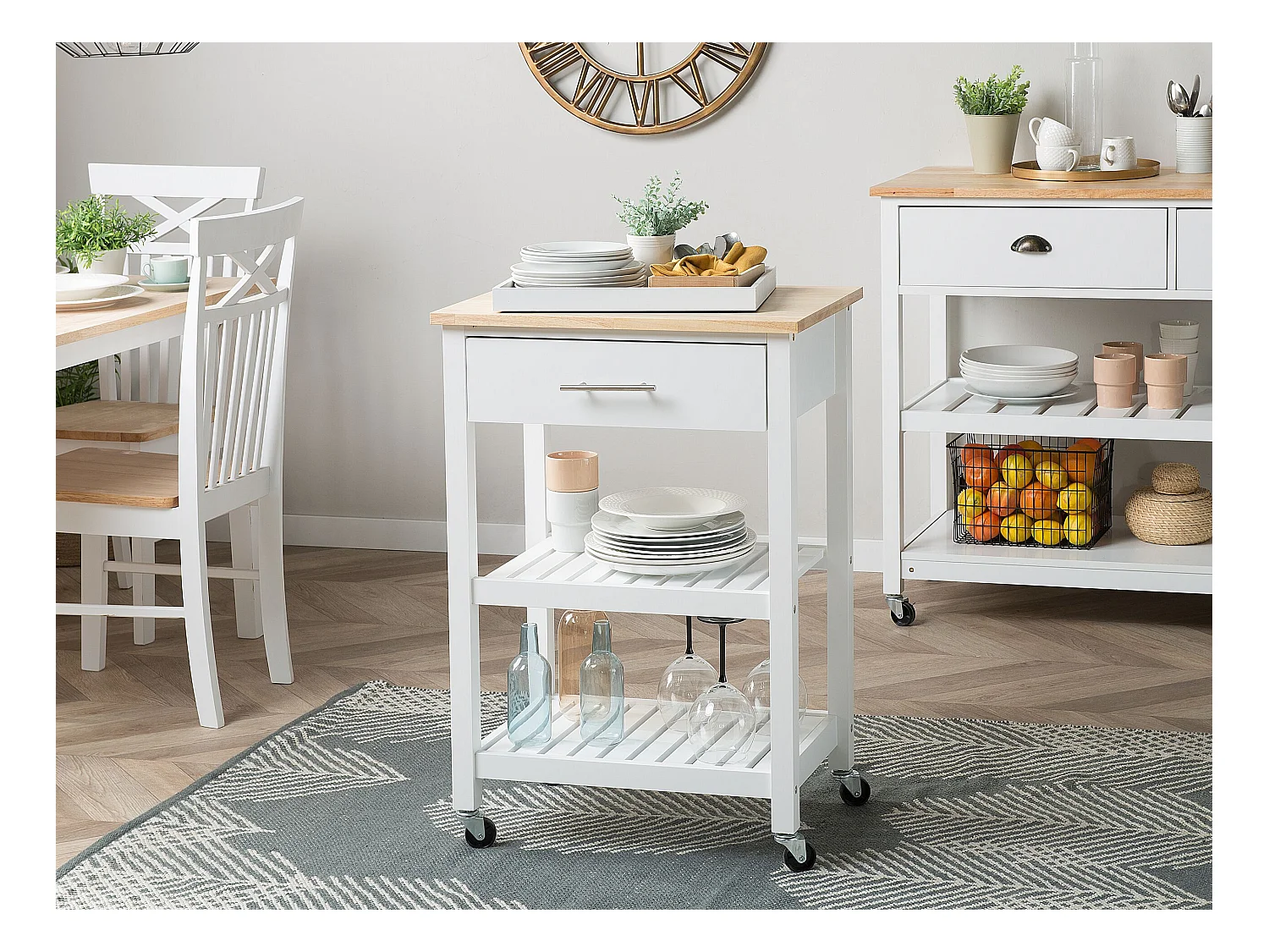 Chariot de cuisine HIUMA Bois Blanc