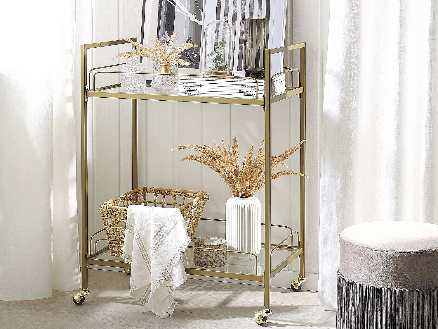 Carrito de cocina VENETA Metal Dorado