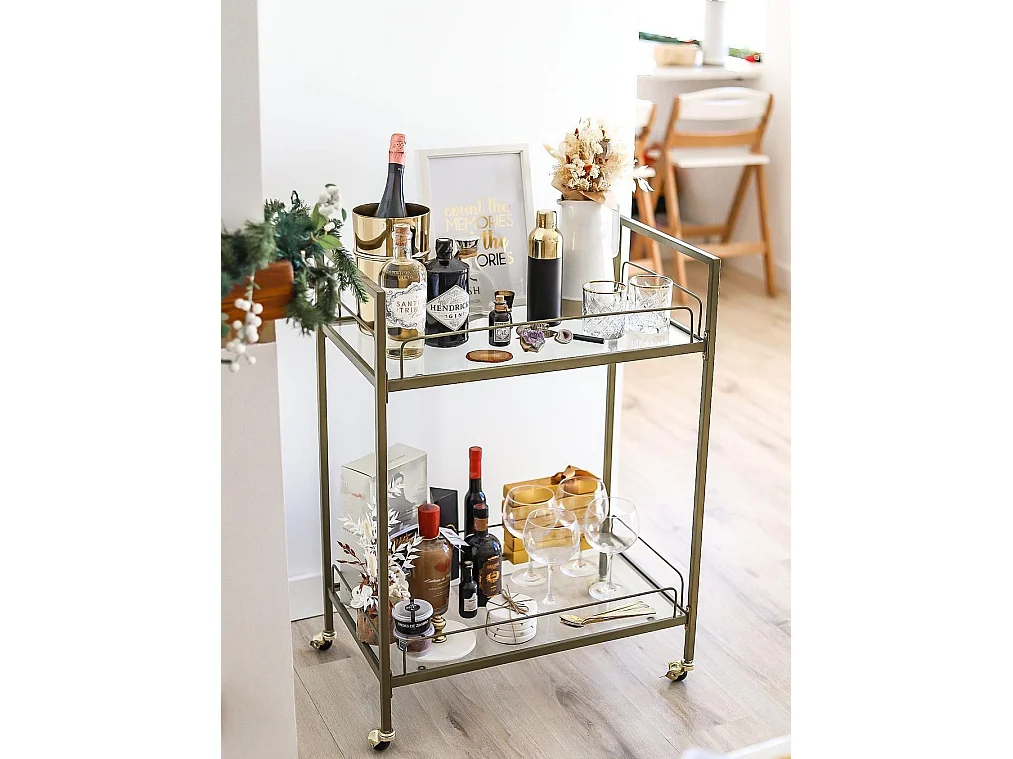 Servierwagen VENETA Metall Gold