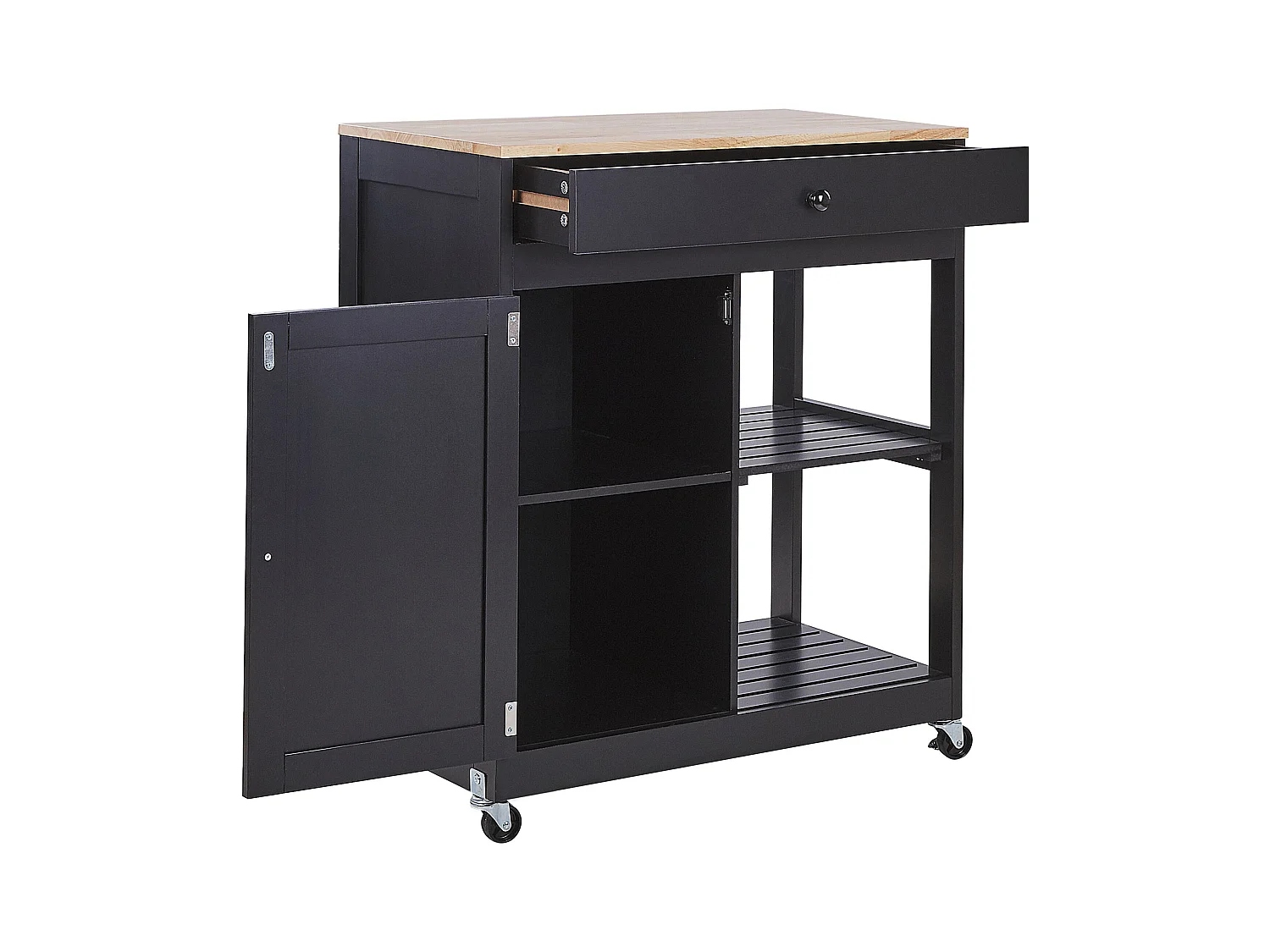 Keukentrolley TRAPANI Zwart