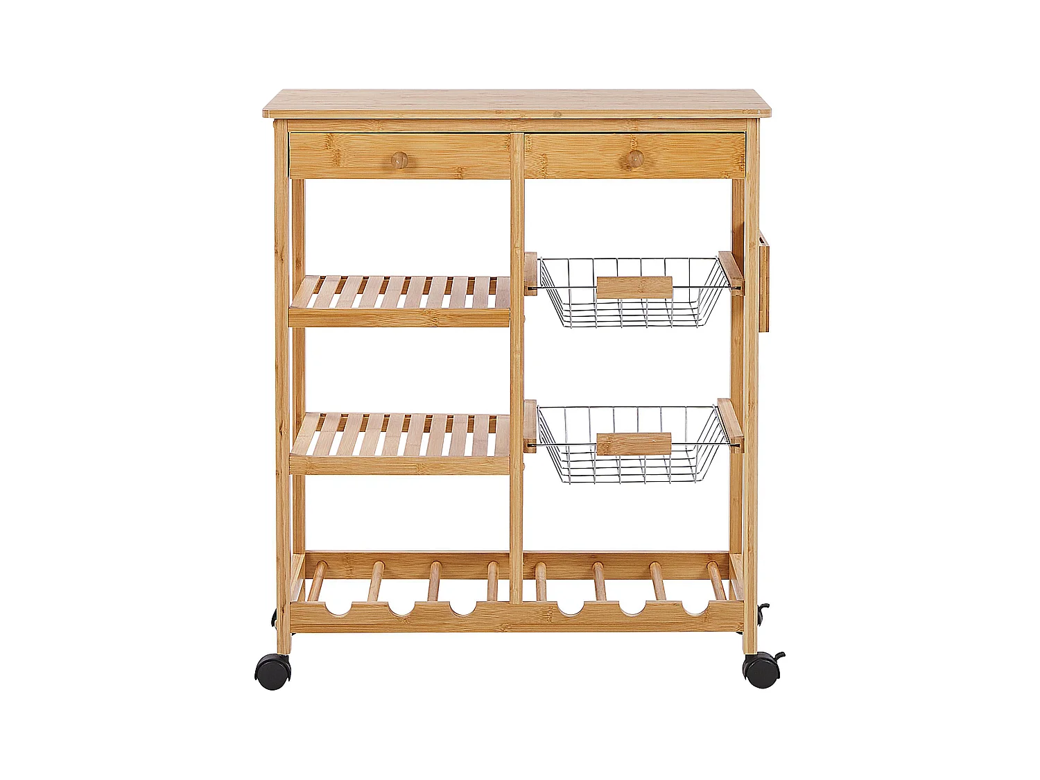 Chariot de cuisine MORINO Bambou Marron clair