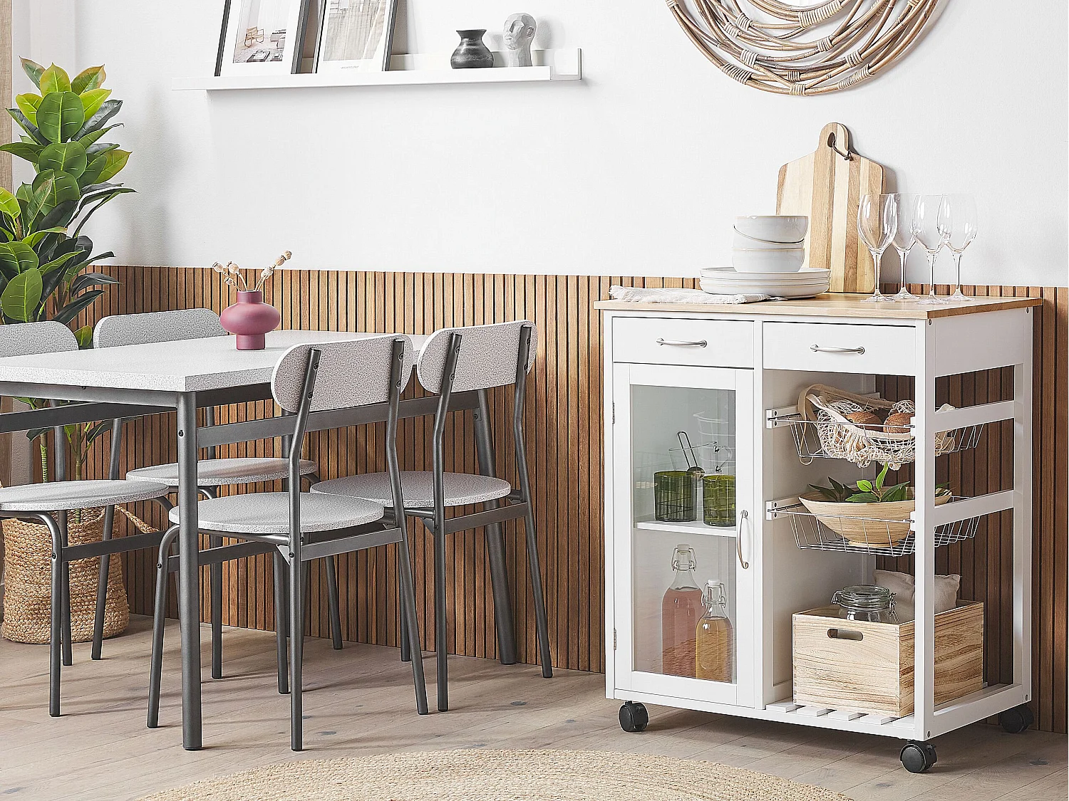 Carrito de cocina BOVES Blanco