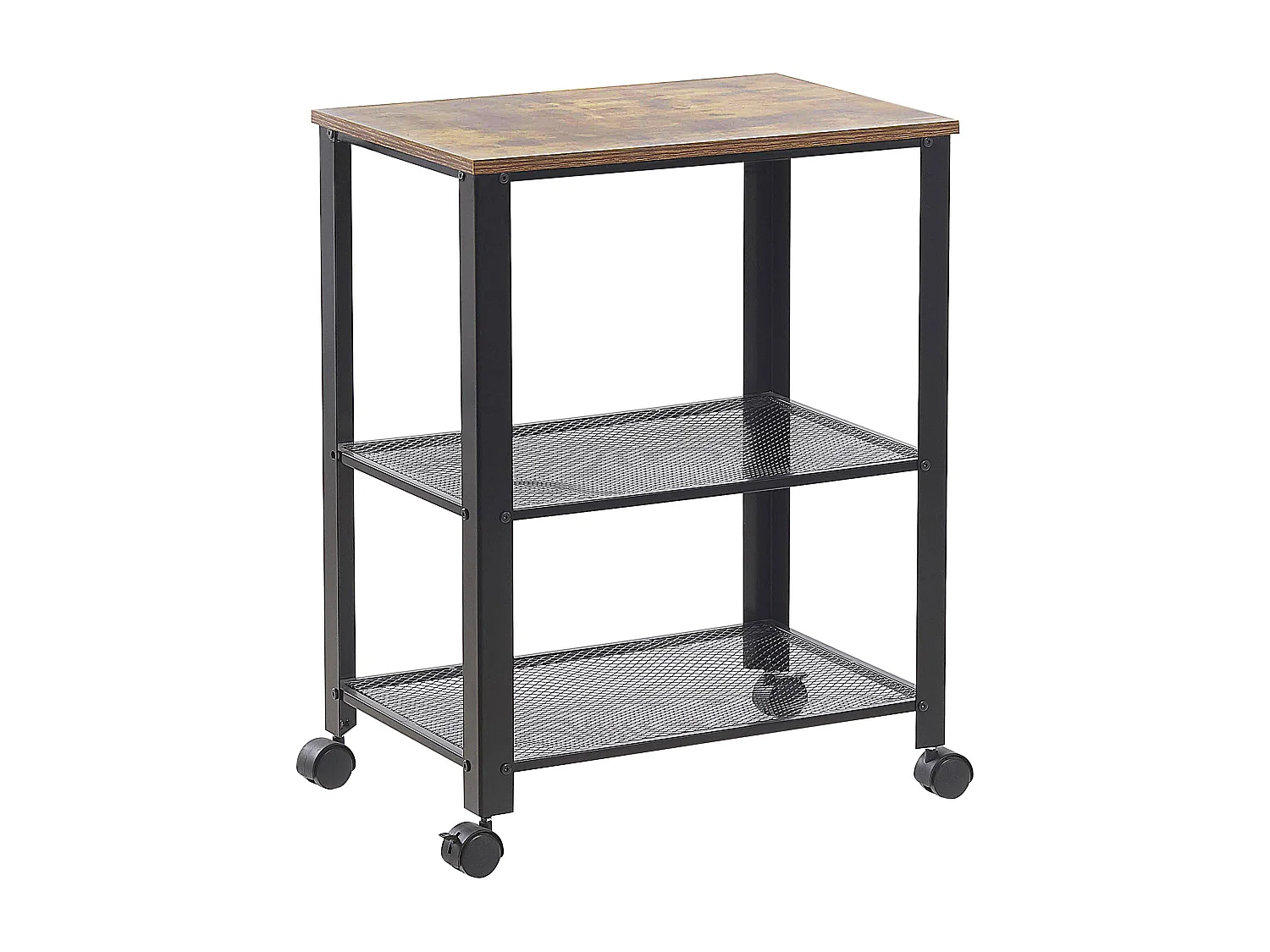 Keukentrolley BOLZANO Bruin/zwart