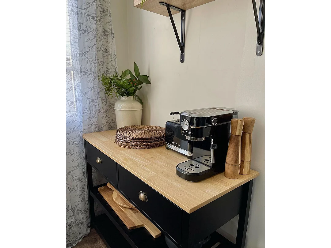 Servierwagen NAVARINO Holz Schwarz