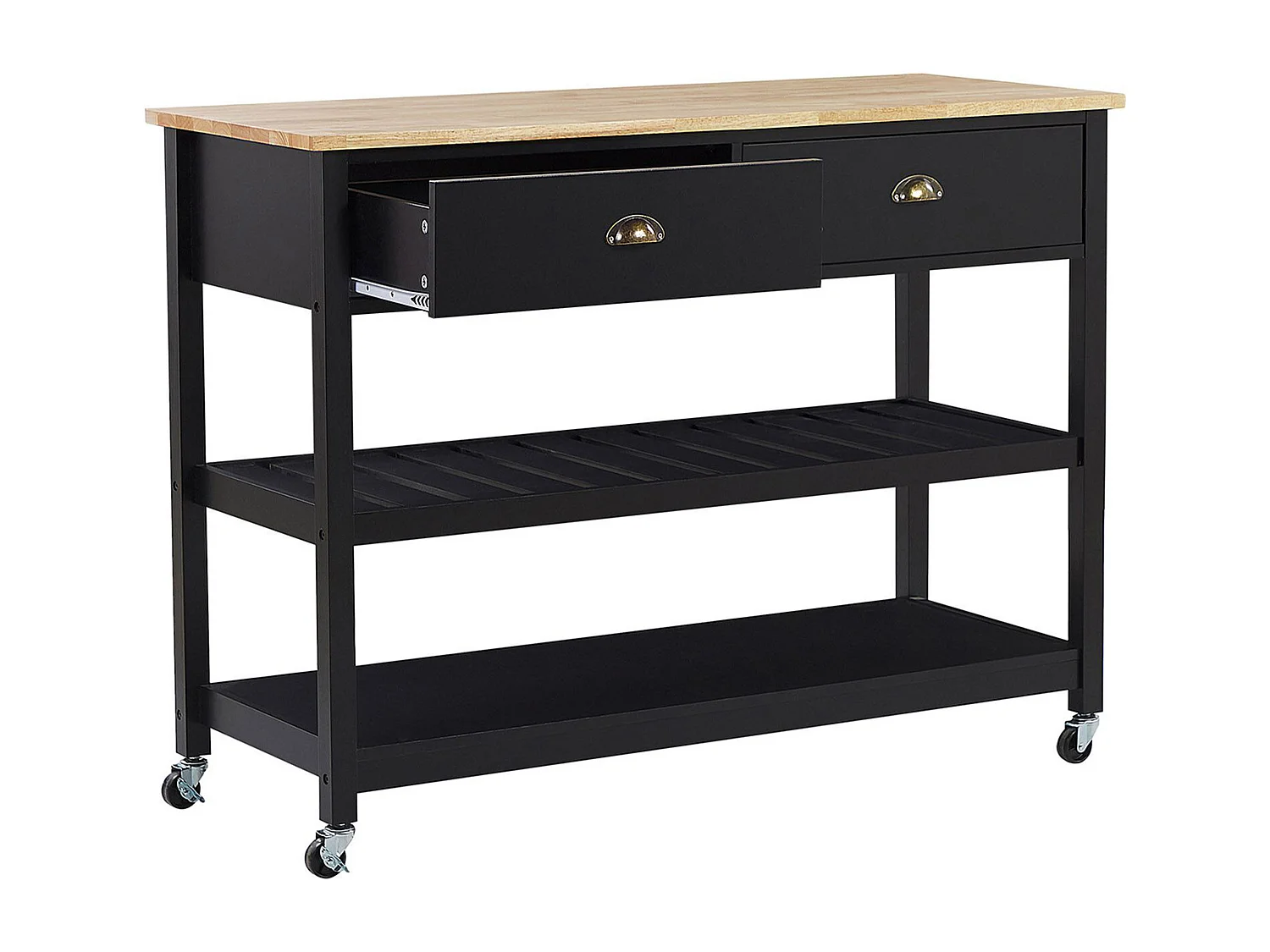 Keukentrolley NAVARINO Hout Zwart