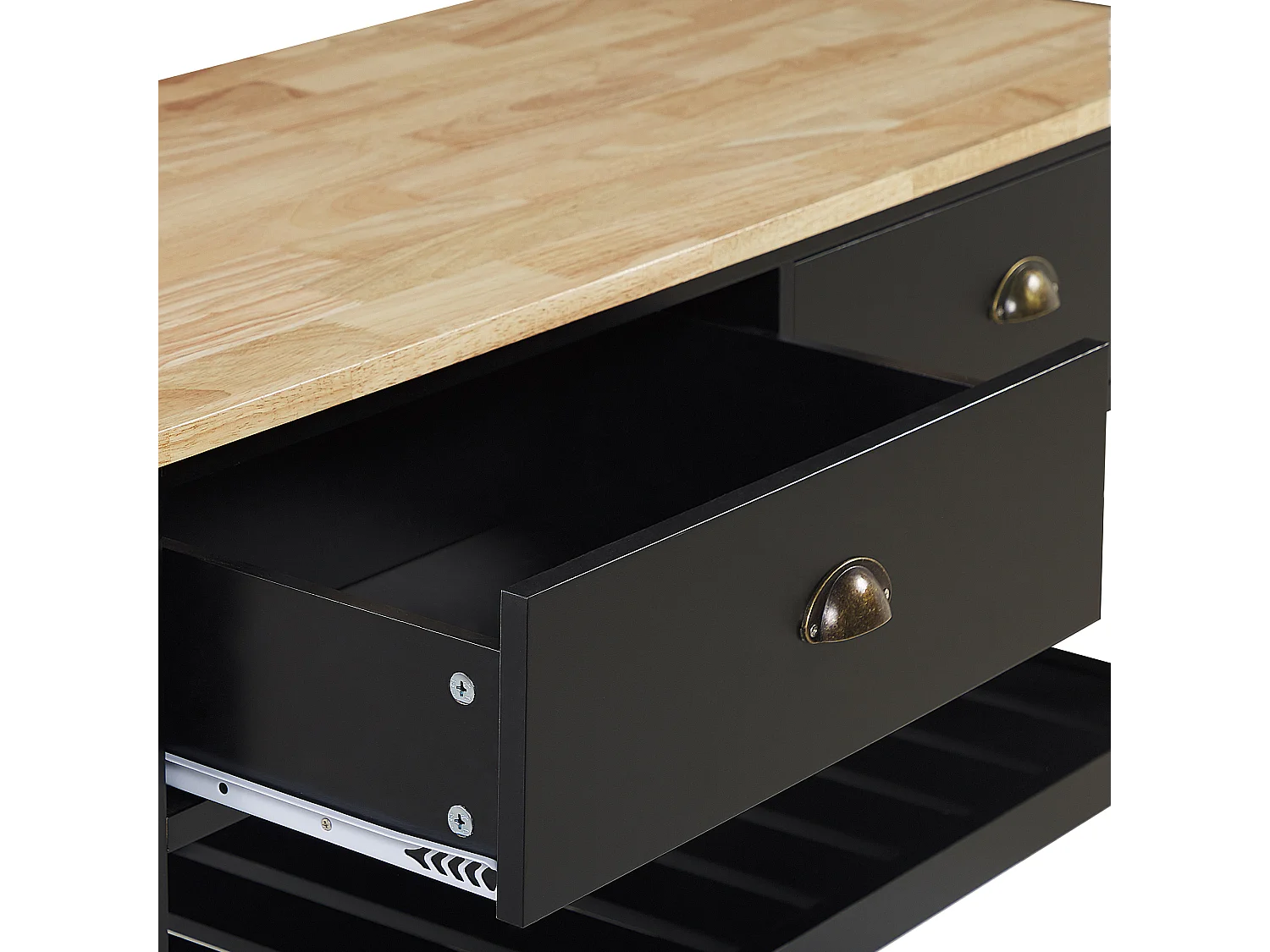 Keukentrolley NAVARINO Hout Zwart