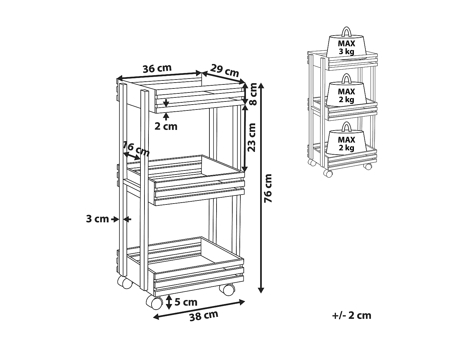 Carrinho de cozinha LETINO