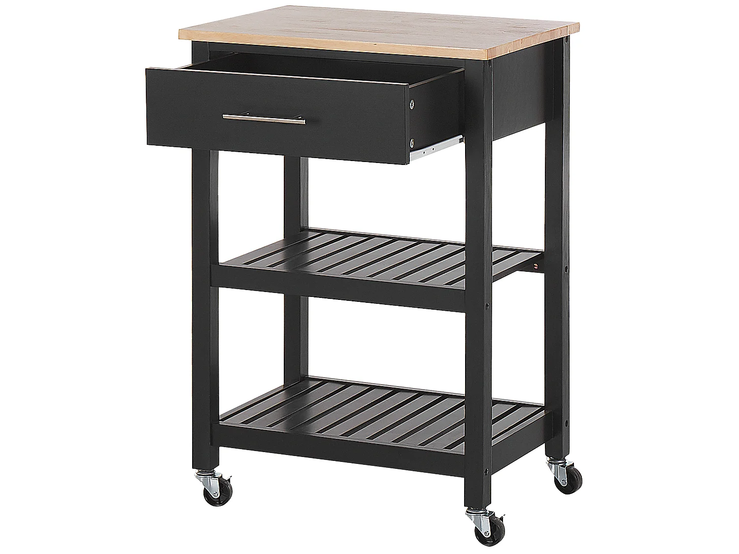 Kitchen Trolley HIUMA Wood Black