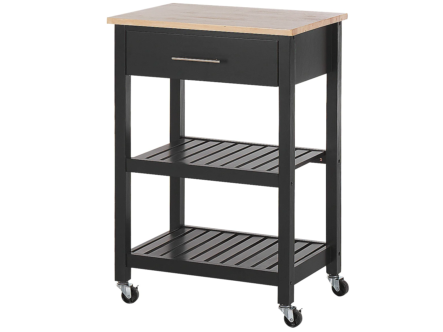 Kitchen Trolley HIUMA Wood Black