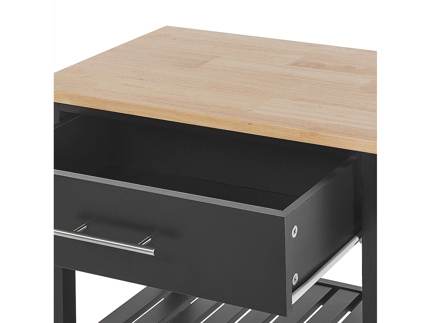 Kitchen Trolley HIUMA Wood Black