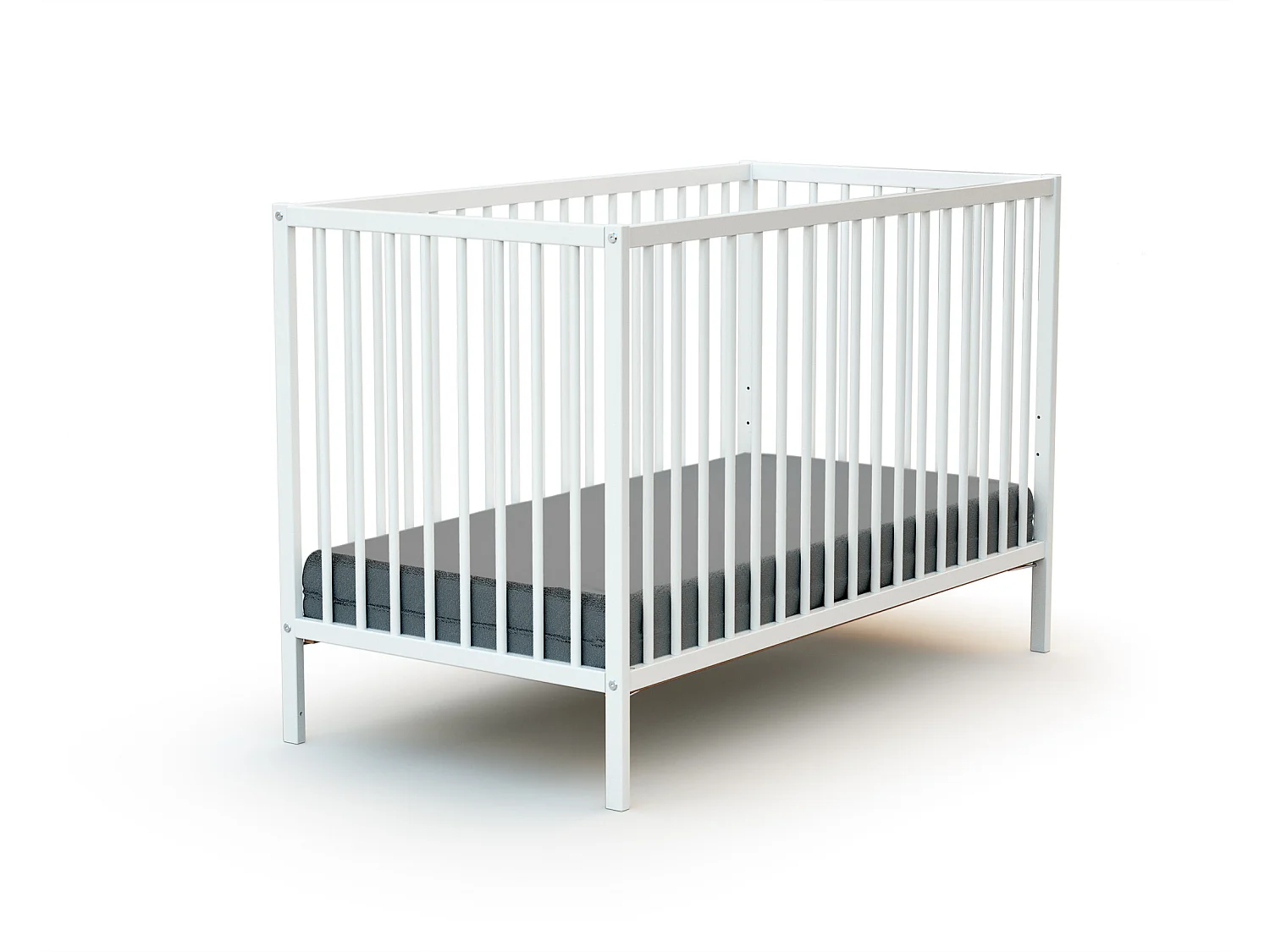 Cama de bebe de madeira Branco 60 x 120 cm ONE