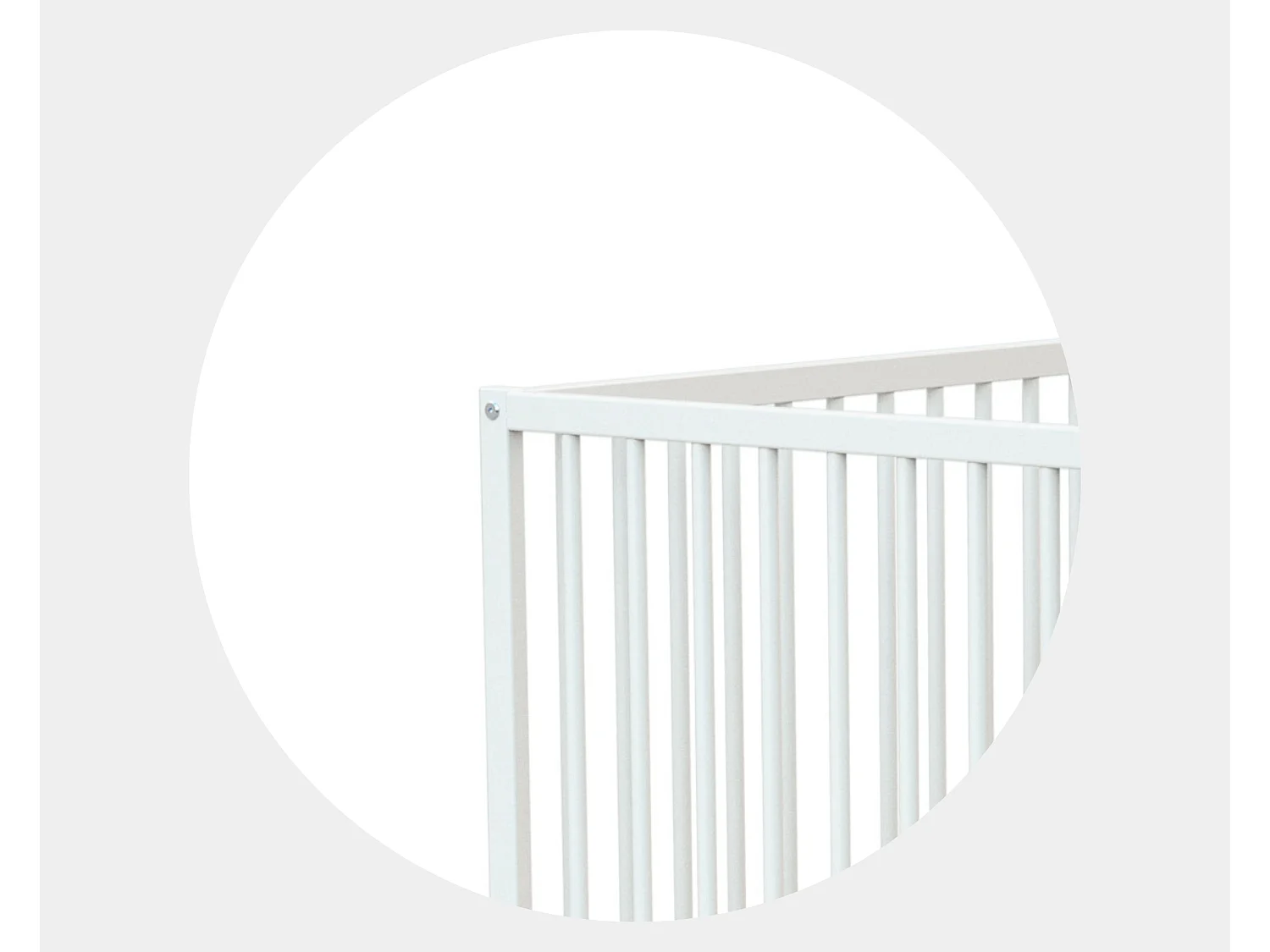 Cama de bebe de madeira Branco 60 x 120 cm ONE