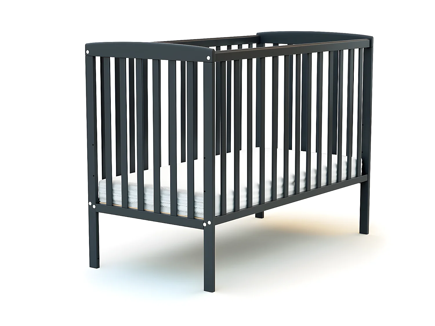 COMFORT Babybett aus Holtz Graphitgrau 60 x 120 cm