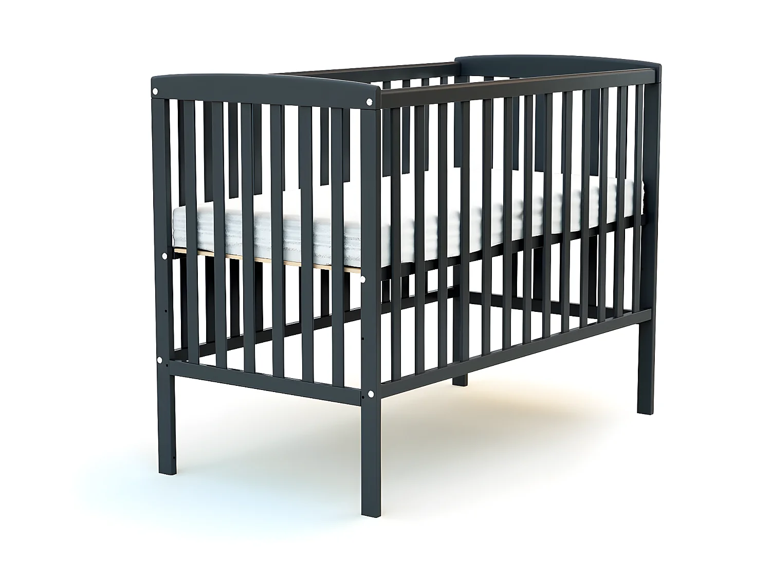 COMFORT Babybett aus Holtz Graphitgrau 60 x 120 cm