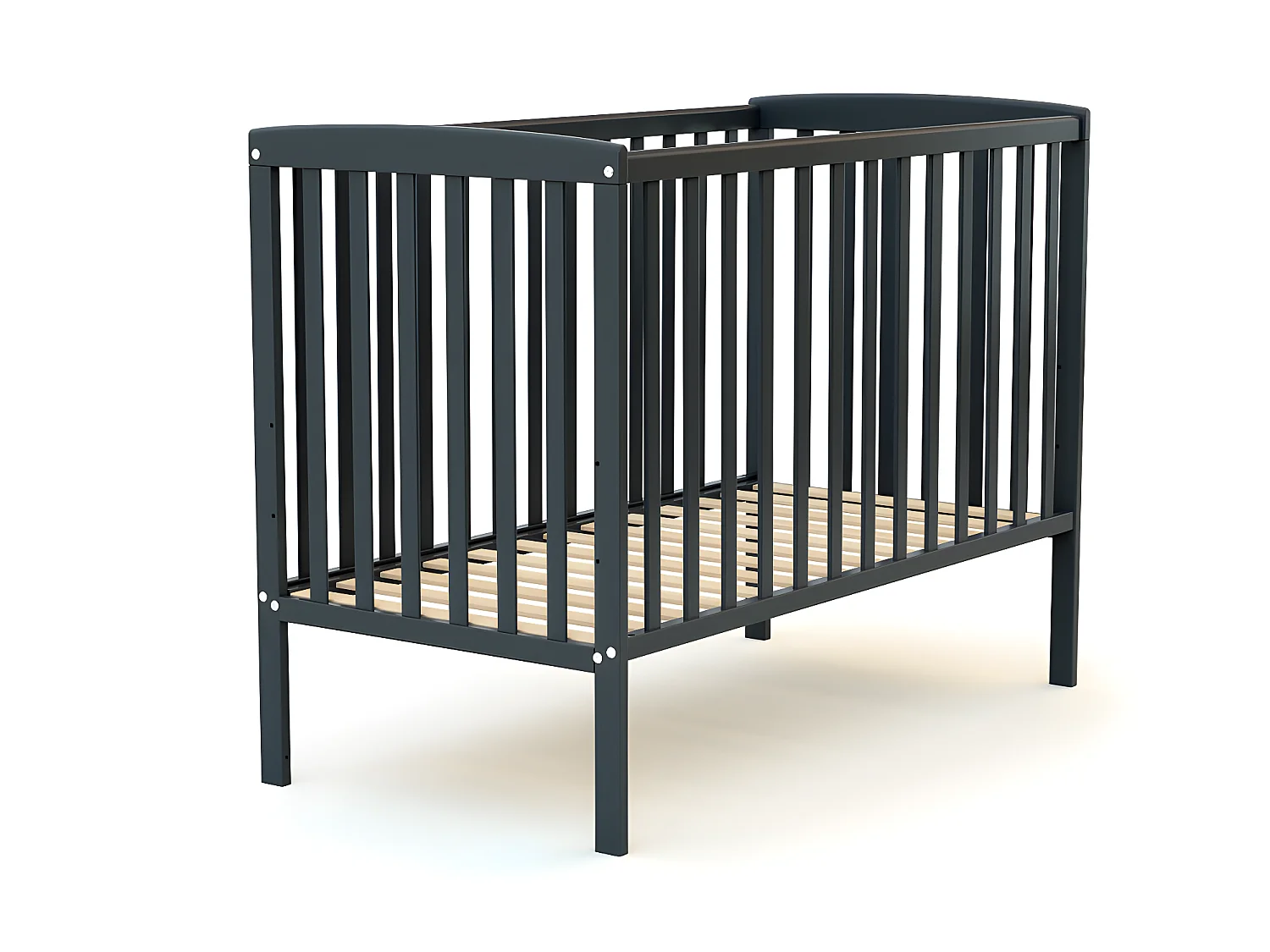 COMFORT Babybett aus Holtz Graphitgrau 60 x 120 cm