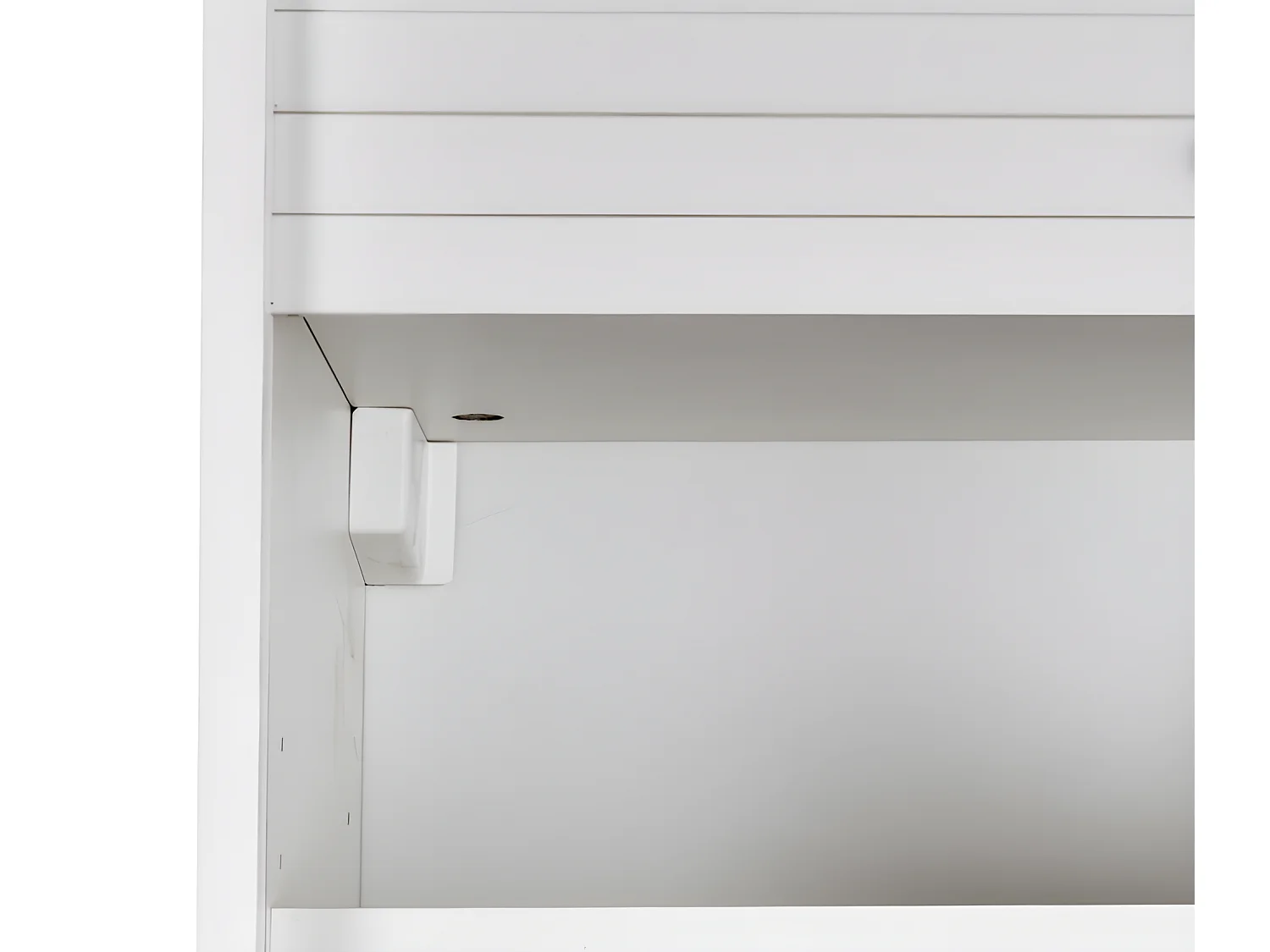 Meuble Cuisine Blanc Rideau Noir Chêne ou Alu 4 Niches L 60 H 72 P 35 cm - Coloris: Noir