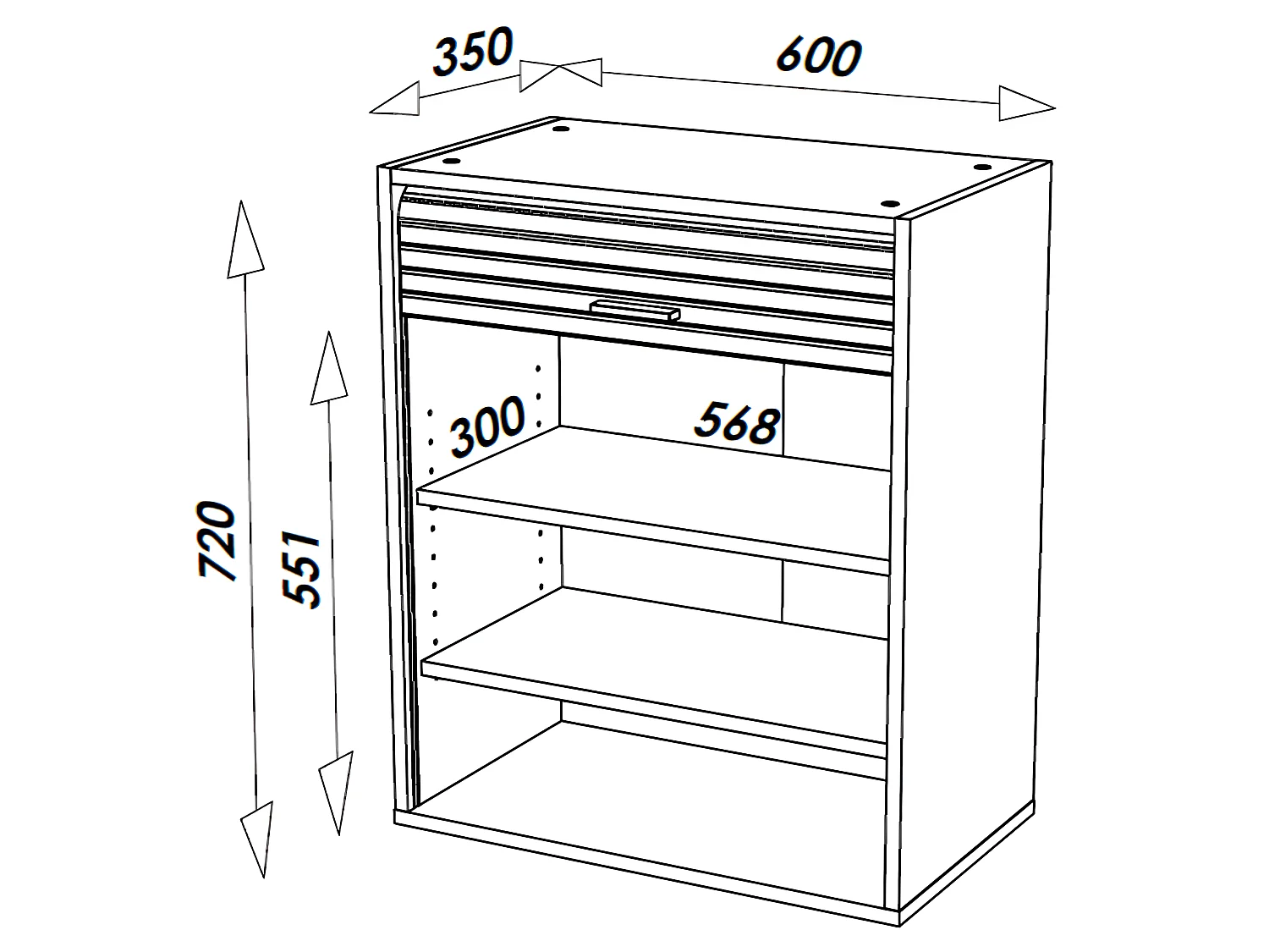 Meuble Cuisine Chêne Façade Décor 2 Etagères Largeur 60 Haut 72 Prof 35 cm - Coloris Rideau: Hexagones Gris 521