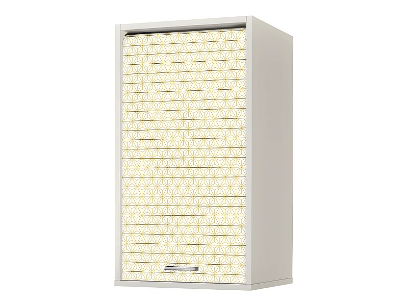 Meuble Cuisine Blanc 40x72 Face Imprimée - Coloris Rideau: Ciel étoilé jaune 520