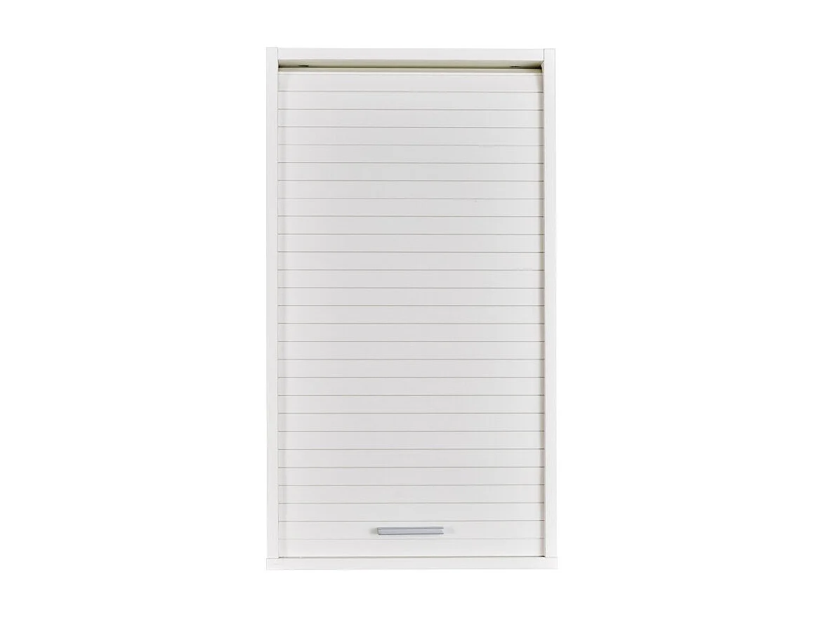 Meuble de Cuisine Blanc A Rideau 2 Etagères 40 x 72 x 35 cm